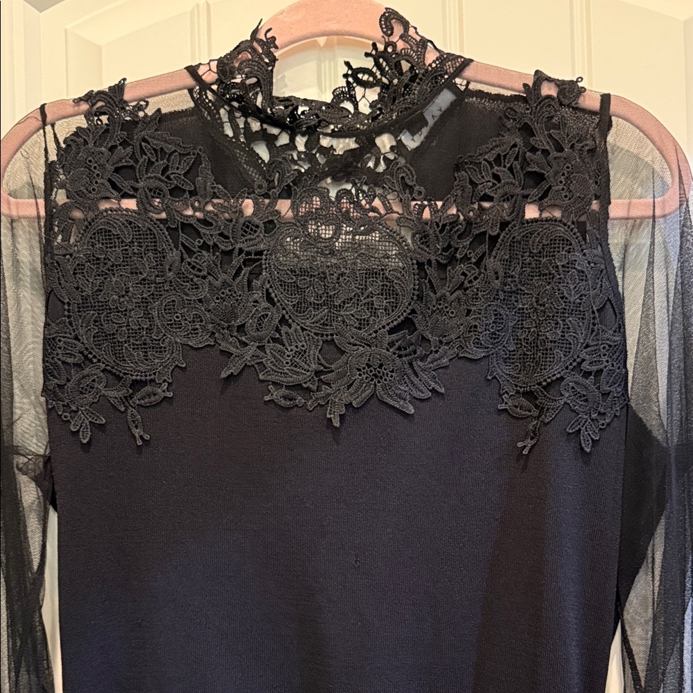 Adiva Black Lace Blouse